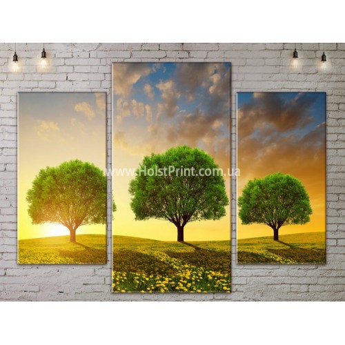 Модульные картины, Три дерева, ART. NATA777099, , 1387.00 грн., NATA777099, , Из 3-х модулей