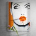 Картина на холсте Девушка с оранжевыми губами